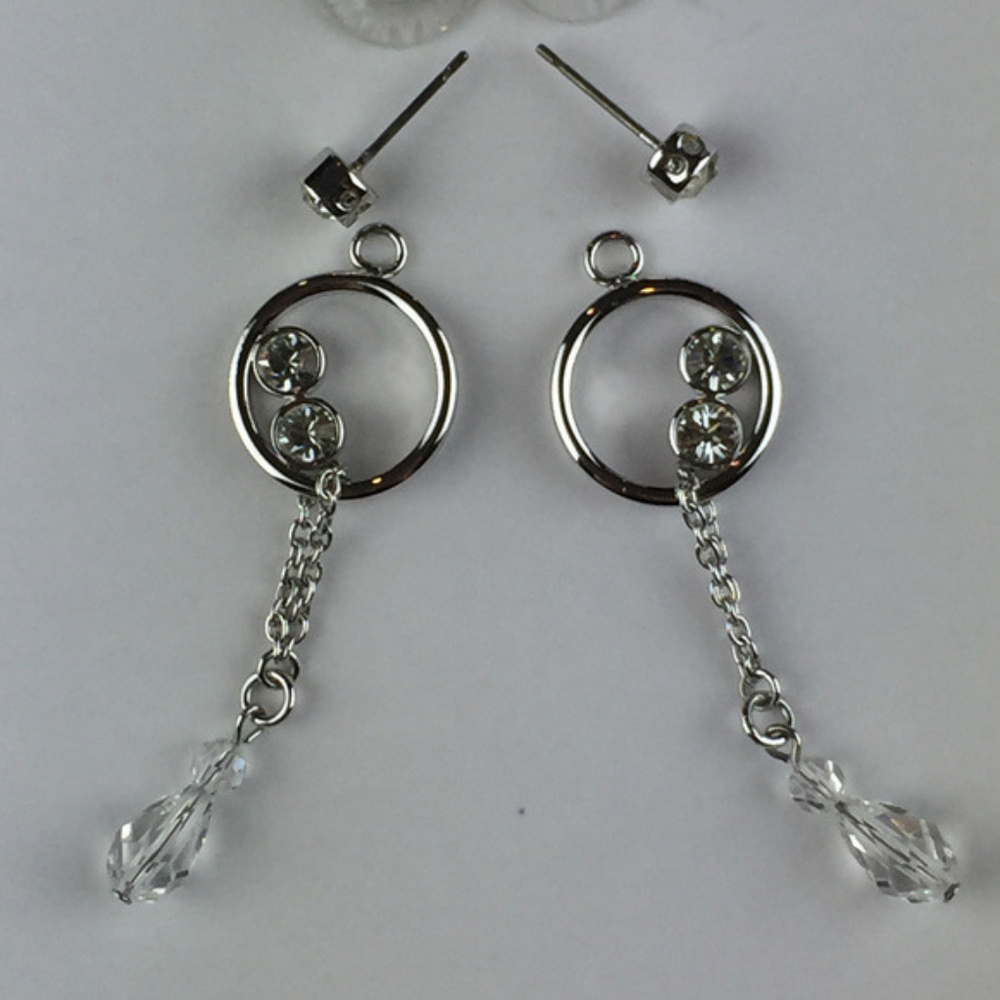 Rare Unique Swarovski crystal Dangle/Stud Earrings